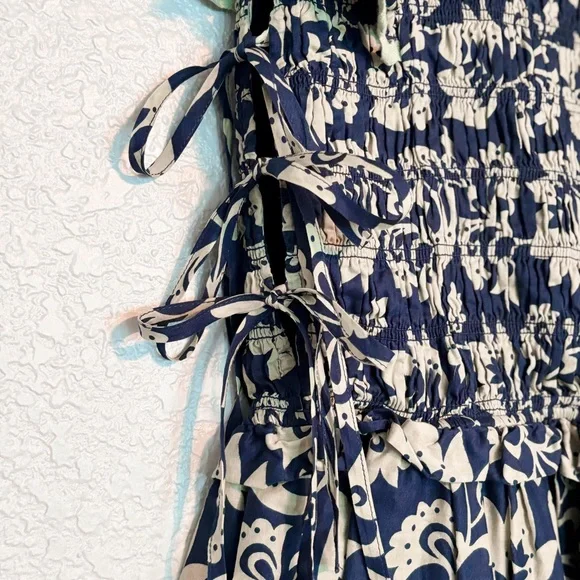 Sea New York Navy and Cream Mint Patterned Dress Women Small - Picture 5 of 13